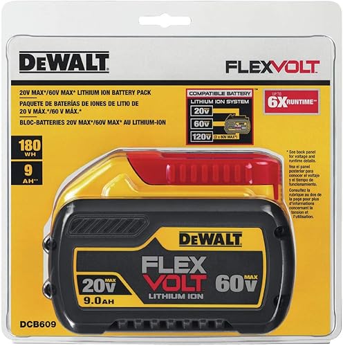Miniatura 6 de Batería DeWalt DCB609 de 20 vatios/60 vatios máximo, Flexvolt de 9.0 Ah