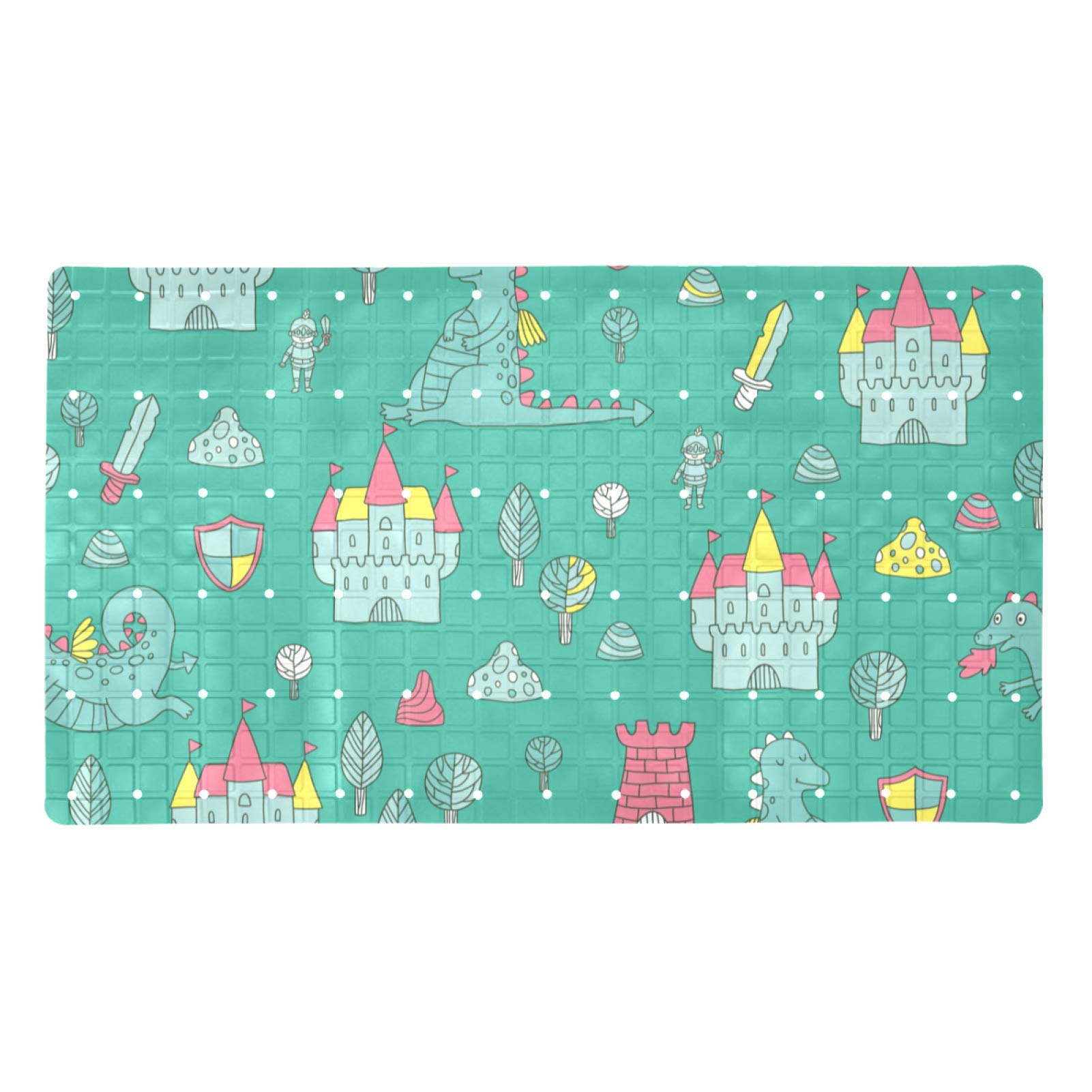 Alfombra de baño antideslizante evita caídas infantiles alfombrilla dinosaurios 71x40