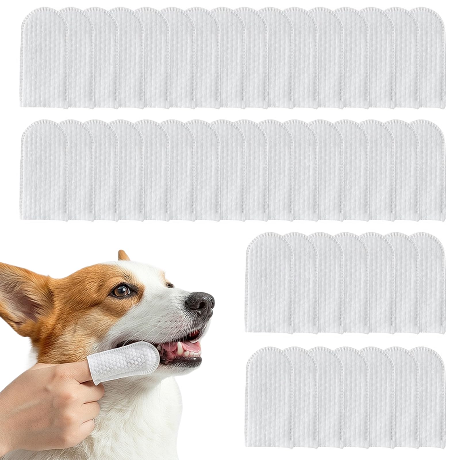 100 Piezas Cepillo Dientes Perros Dedo (360 Grados) | Limpieza Dental Desechable | Higiene Bucal
