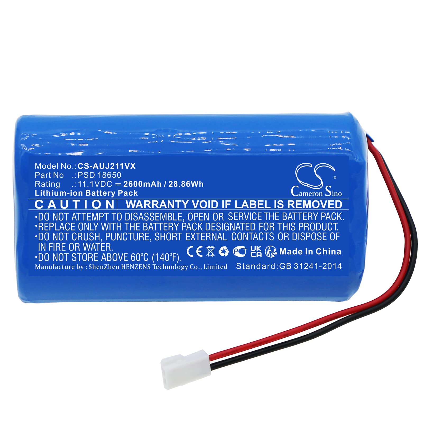 CS Replacement Batteries for Aquajack 211 Pool Cleaner PSD 18650 2600mAh / 28.86Wh Lighting & Studio