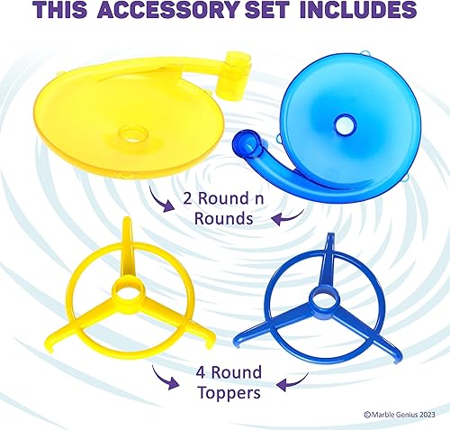 Miniatura 3 de Marble Genius Juego de accesorios Sky High Circles - Lleva tu carrera de canicas al siguiente nivel y crea una emoción de carrera de pista que