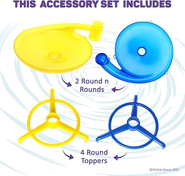 Marble Genius Sky High Circles - 6 pcs Marble Run Accessory Set