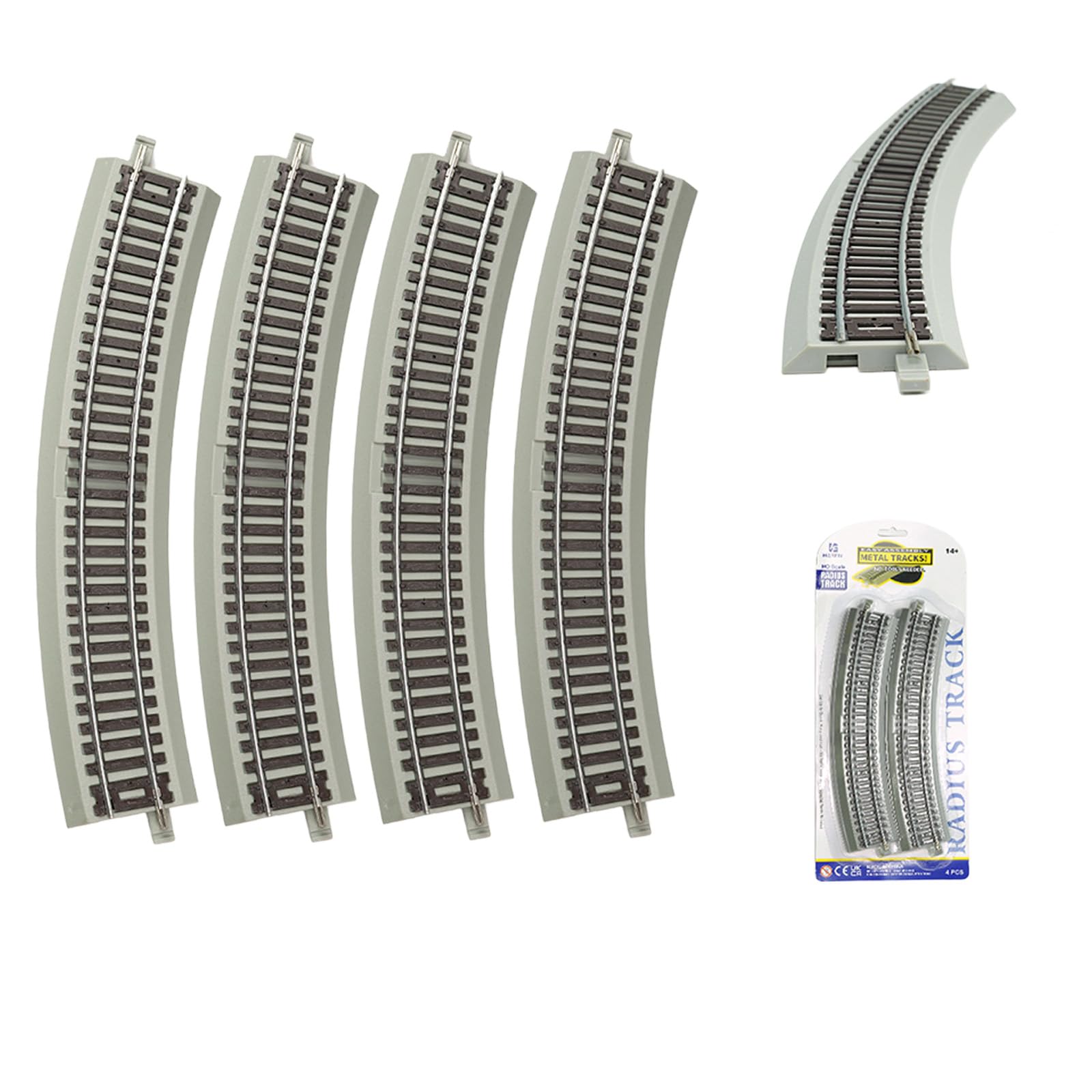 Eisenbahnschienen Modellset HO Maßstab mit gebogener und gerader Option für Miniatur Gleislandschaften zum Bauen von Gleisen