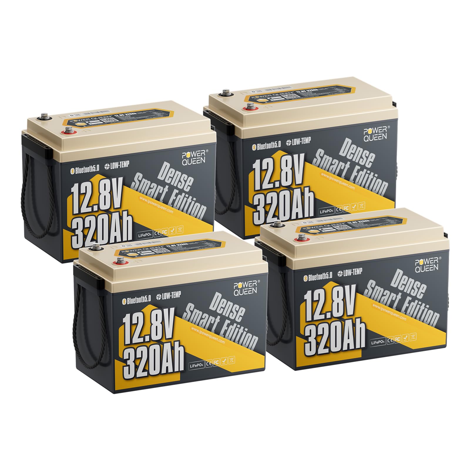 Power Queen 12V 320Ah Mini LiFePO4 Lithium Battery for RV Boondocking