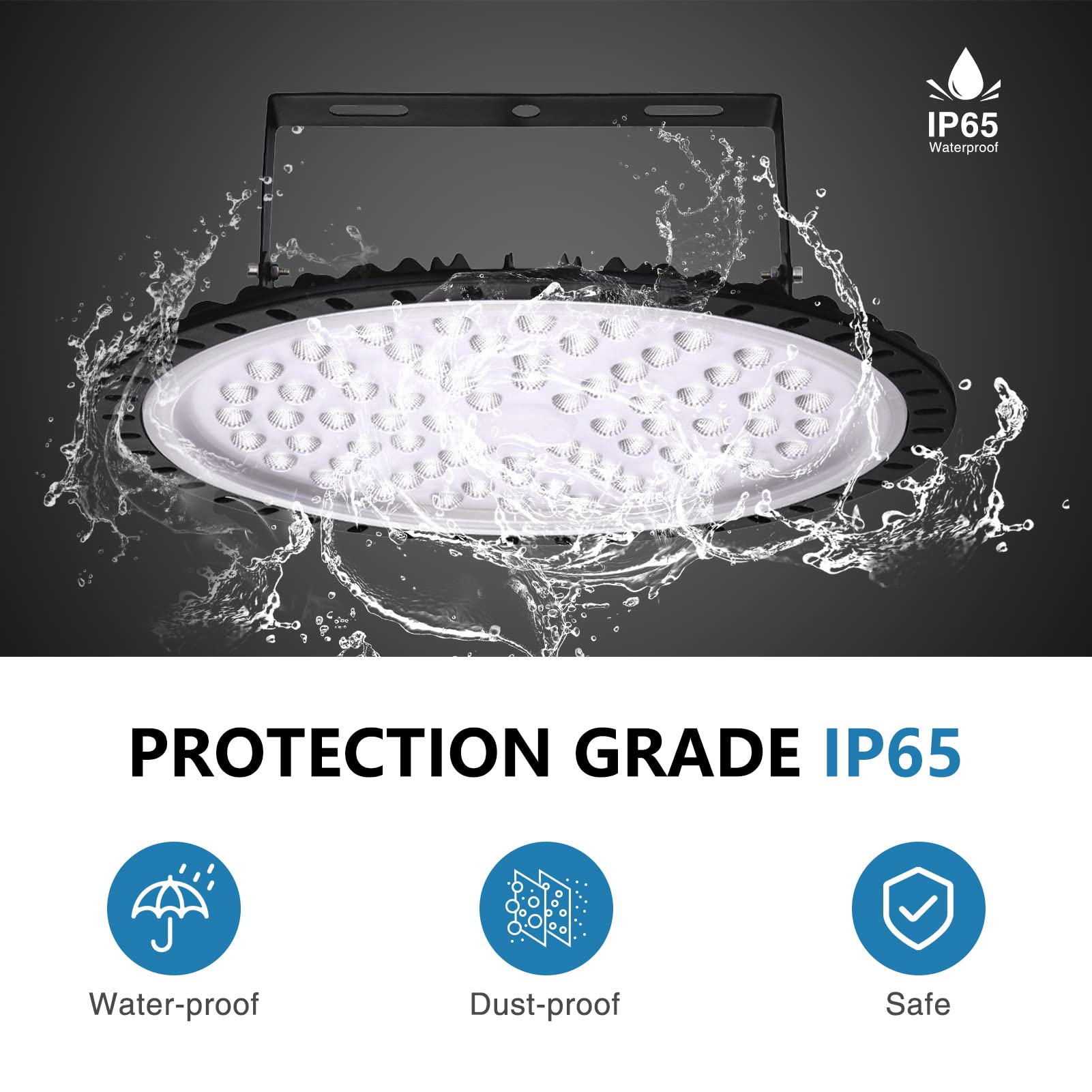 Viugreum UFO LED High Bay Light 300W 30000LM 5500K UFO Lights Warehouse Lighting IP65 Waterproof LED Lights Commercial — view 2