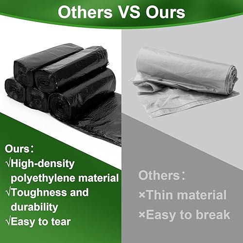 Miniatura 5 de MAQIHAN Bolsas de basura a granel  100 bolsas de basura de 4 galones, bolsas de basura pequeñas para dormitorio, cocina, baño, hogar y oficina