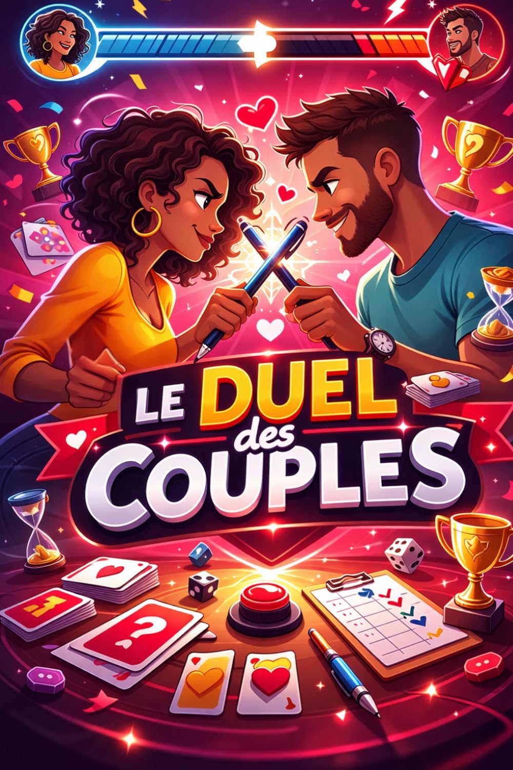 Le Duel des Couples : Jeux, Défis et Challenges pour s’amuser à deux*: Le livre-jeu à remplir en couple : Qui gagnera ? Quiz amoureux, défis drôles et épreuves complices pour renforcer votre relation