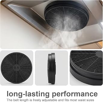 2 PCS Carbon Filter Carbon Filter, Cooker Hood Filter Replacement for KF561, MIZ0023, BMIZ0023N, CF110, 10027530, 10030983, CGCH2, K10001, K122, K606, AS0015184