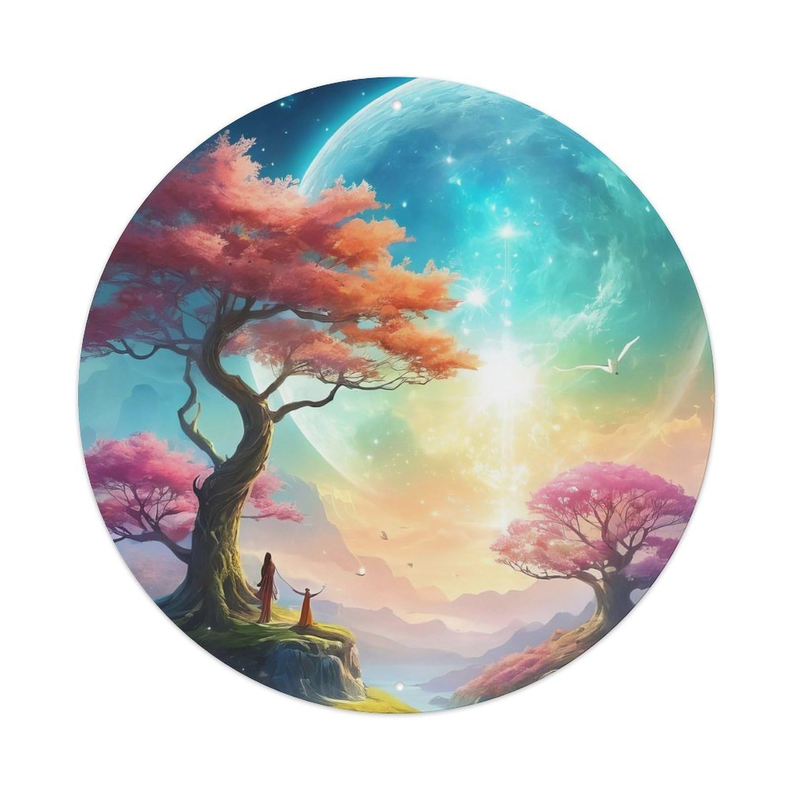 Waterfall Moonlit Dream Waterfall Stream Metal Tin Sign