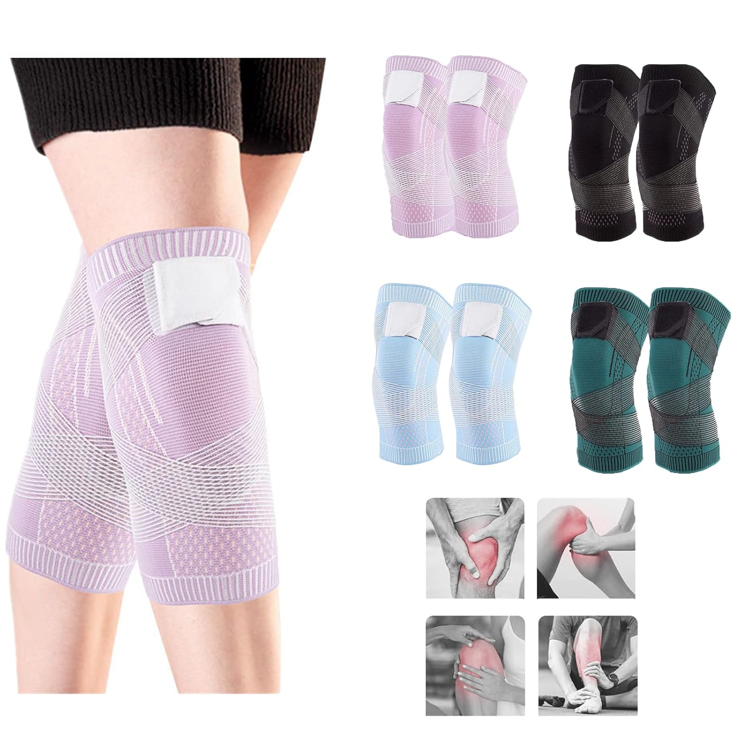 MUGUOY A Pair Knee Compression Sleeve, Professional Knee