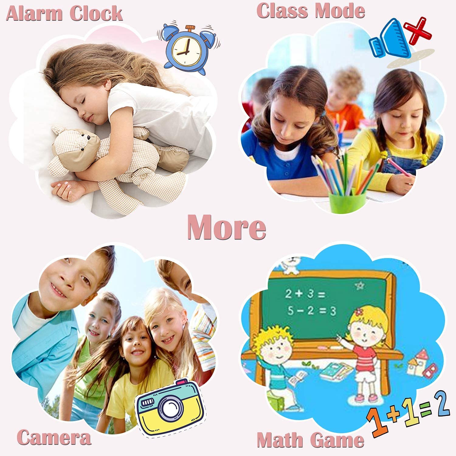 4G Kinder Smartwatch IP67 wasserdichte Kinderuhr mit GPS Position,Kamera,SOS,Anruf,Schrittzähler,Touchscreen,Video-Chat Smart Watch für Jungen und Mädchen (Pink T5)