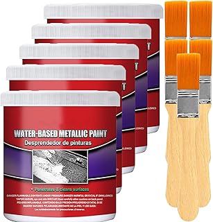 Rust Remover for Metal, Antirouille Pour Automobile,with Brush, Water-Based Metallic Paint Rust Converter, Multi-Purpose Anti-Rust Protection Car Coating Primer, Qzjijosen (5 Pcs)