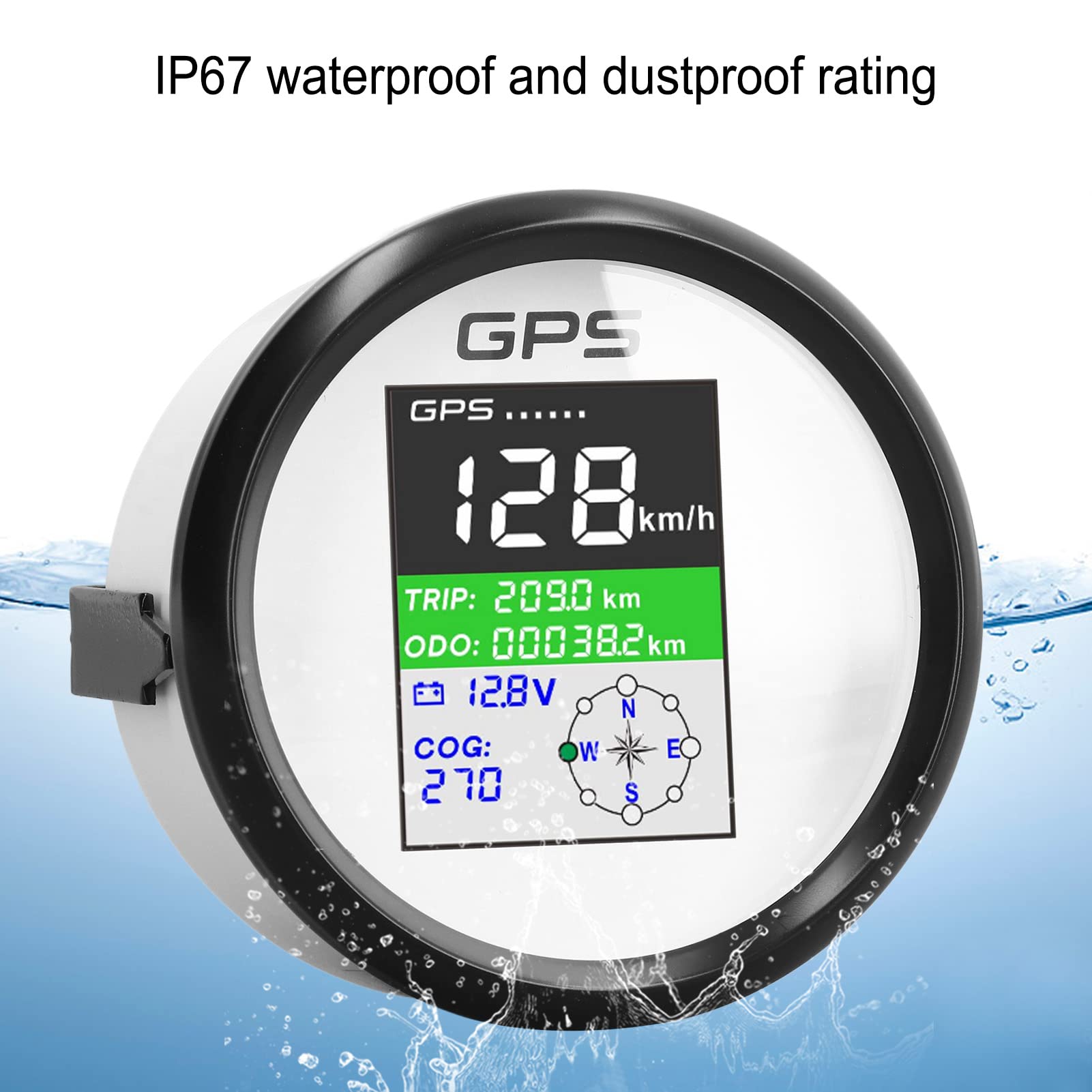 Prędkościomierz GPS 85mm ekran TFT wielofunkcyjny licznik kilometrów z wodoodporną konstrukcją IP67 dla samochodów ciężarowych motocykl łódź uniwersalny miernik prędkości DC9 32V