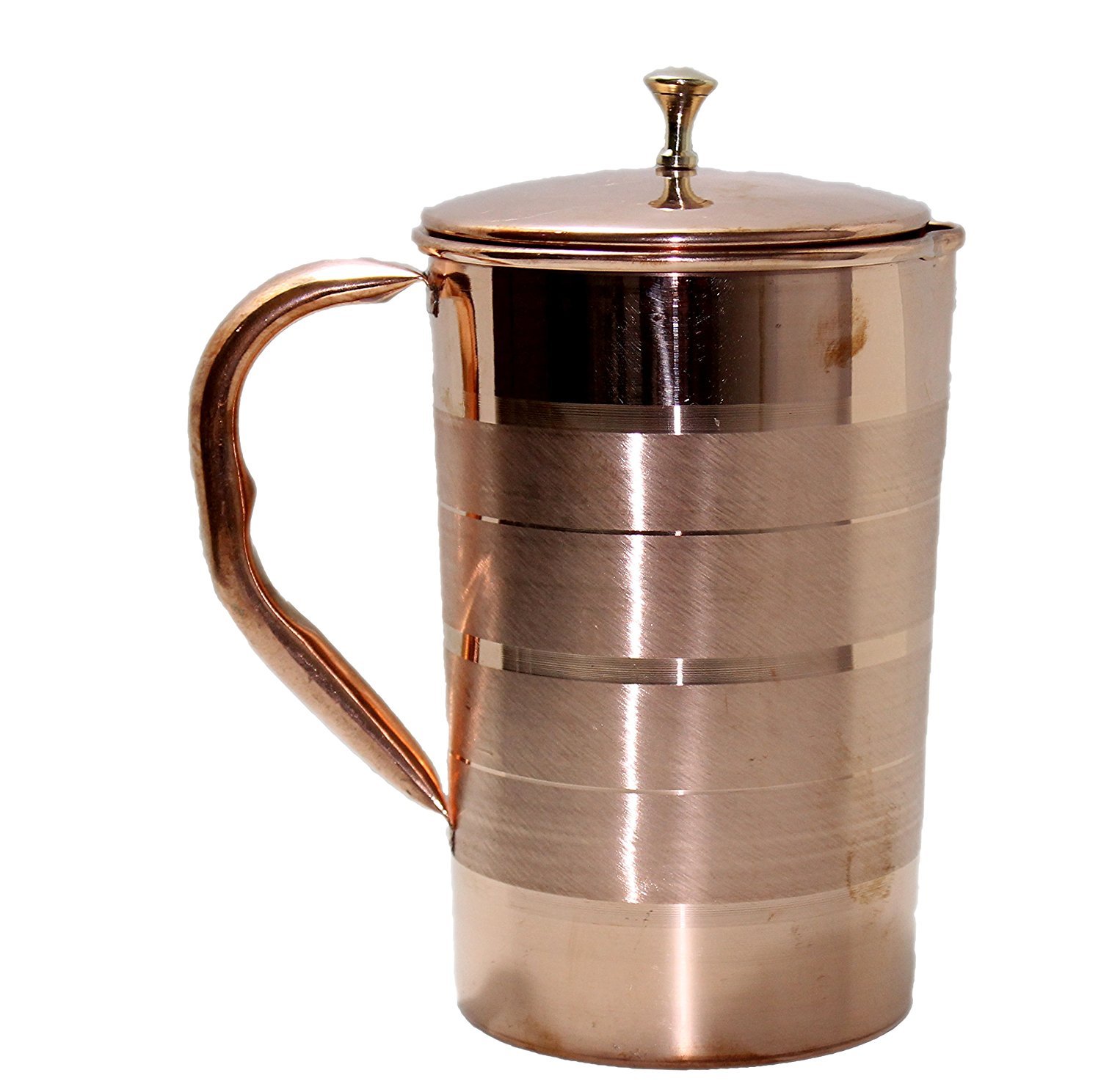 Parijat Handicraft Luxury Finished, Pure Copper Water Jug for Ayurveda Health Benefit