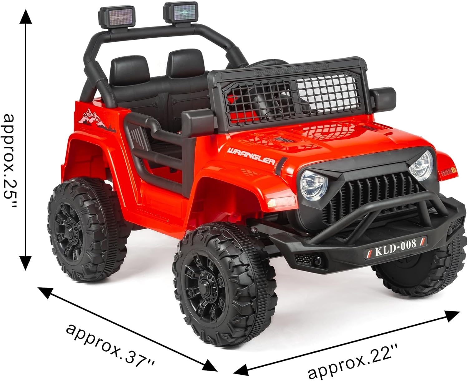 12V 7AH Ride-On Truck Car, Kids Electric Car with Parent Remote Control, Spring Suspension, LED Lights, Bluetooth, Music, Red