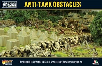 Warlord Bolt Action Anti-Tank Obstacles 156 WWII Military Wargaming Diorama Plastic Model Kit, Small