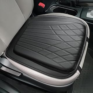 ZATOOTO Sitzkissen Auto Nappa Leder, Sitzbezug Auto Vordersitze, Autositzschoner Atmungsaktiv, Anti Rutsch, Universal