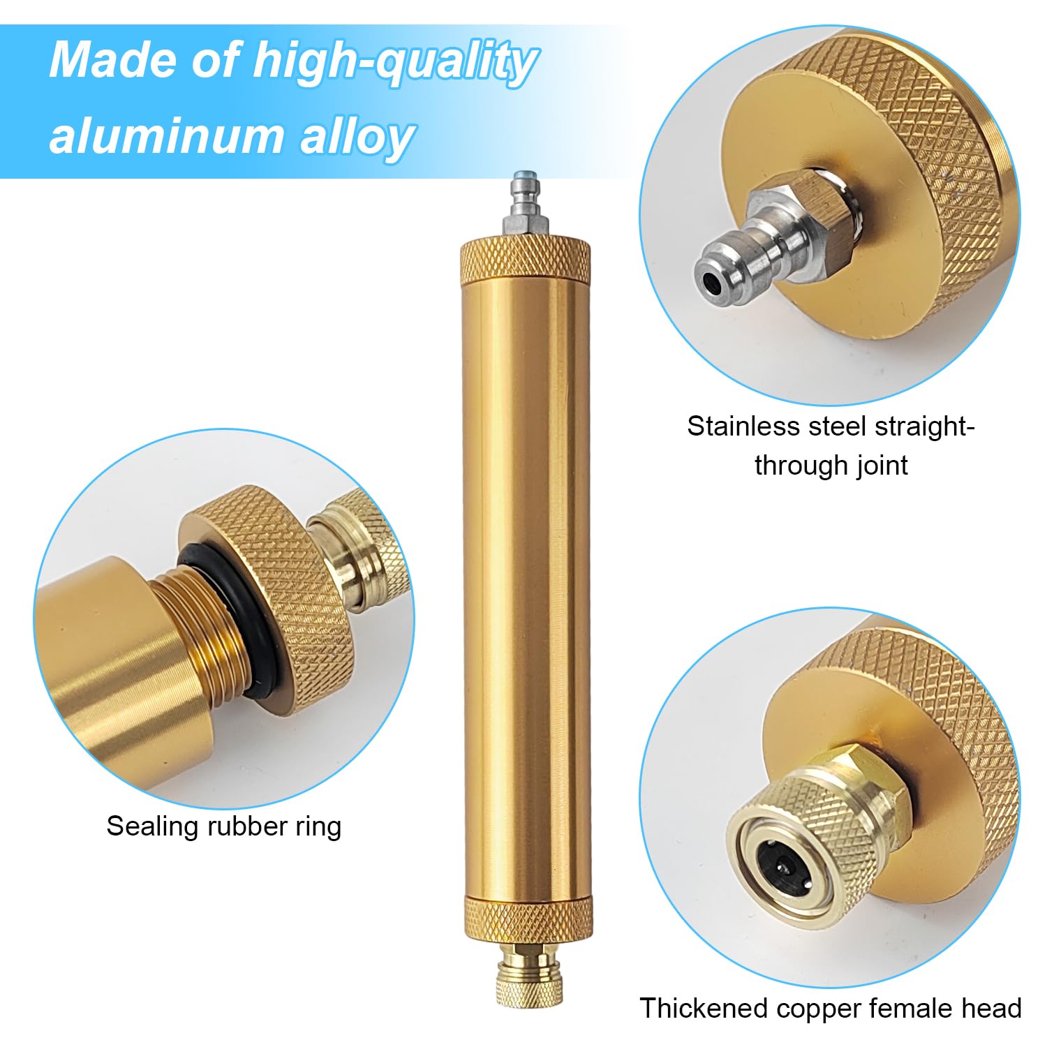 Produktbild von EVGATSAUTO PCP Luftfilter 30MPa Öl-Wasser-Abscheider – 3-stufig Mit 20 Filterelementen Für Hochdruck-Luftpumpen