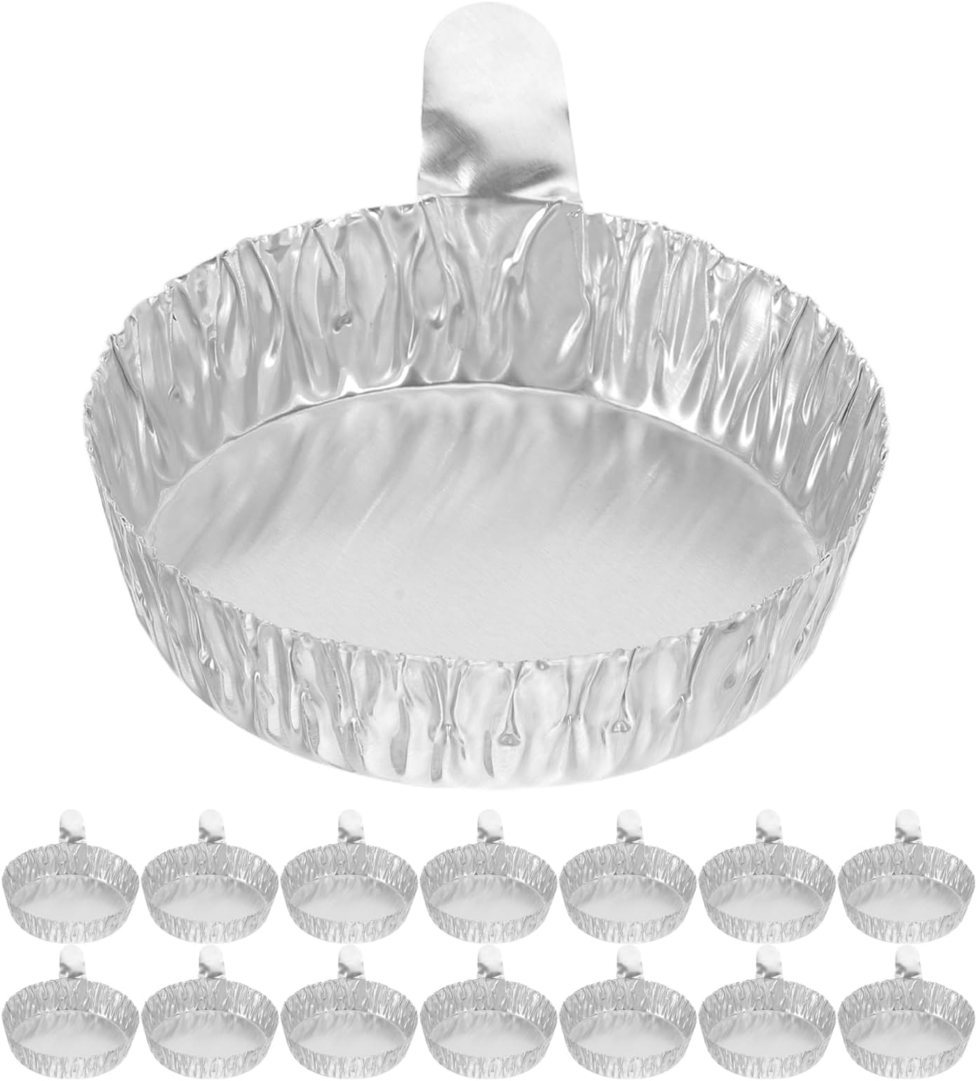 Cabilock 100pcs Small Aluminum Weighing Dishes 42ml Disposable Aluminum Foil Trays for Laboratory Sample Measurement and Food Preparation in Scientific and Industrial Use