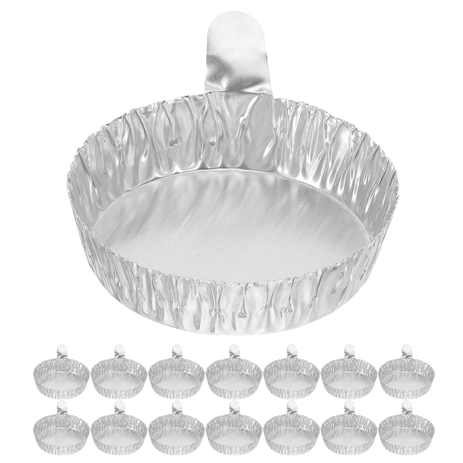 Cabilock 100pcs Small Aluminum Weighing Dishes 42ml Disposable Aluminum Foil Trays for Laboratory Sample Measurement and Food Preparation in Scientific and Industrial Use