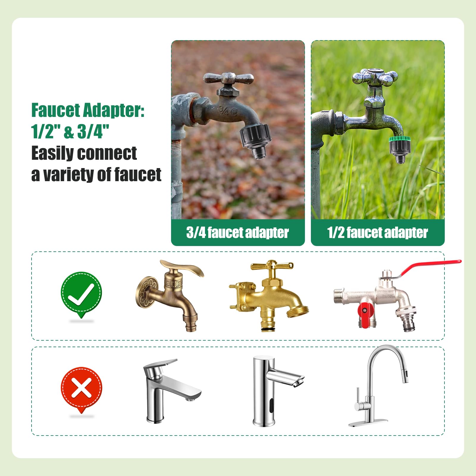 20M Système de Refroidissement par Brumisation Extérieur, Kit D’Irrigation Système de Brumisation Kit de Tuyau Brumisateur Extérieur pour Jardin Parasol