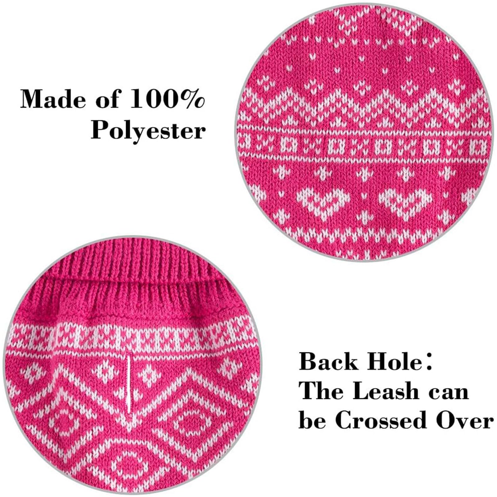 HOMIMP Suéter para Perro Argyle - Suéter cálido de Invierno para Cachorros, Abrigo Suave, suéter Feo para Perros pequeños, medianos y Grandes, Ropa para Mascotas, niño y niña, Color Rosa