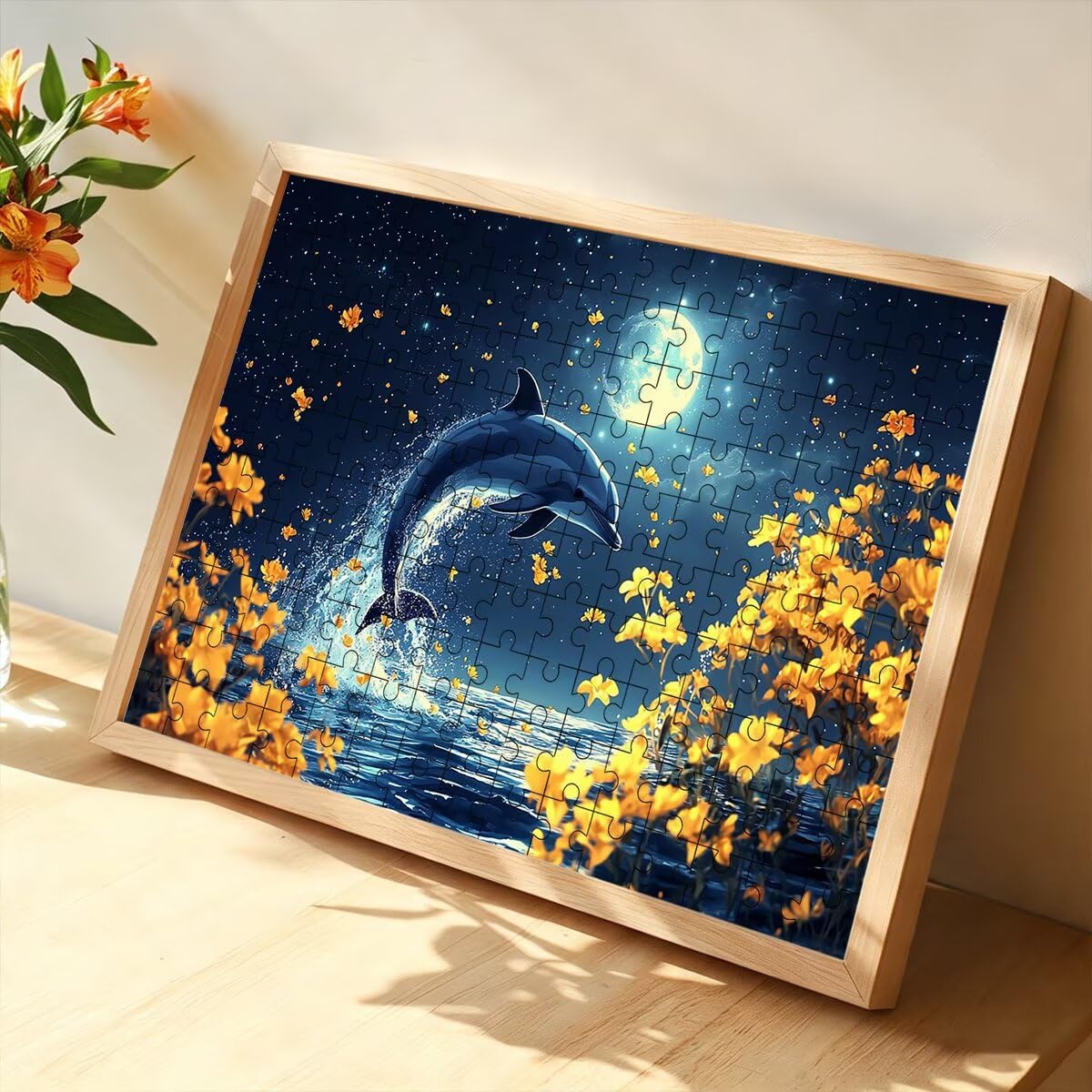 Puzzle 4000 Pezzi Delfino, Puzzle Luna, Puzzles in Legno, 141x87cm -1144
