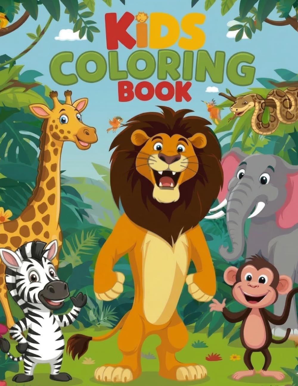 Animal Coloring Book: A Fun Coloring Book For Kids Aged 5 to 10