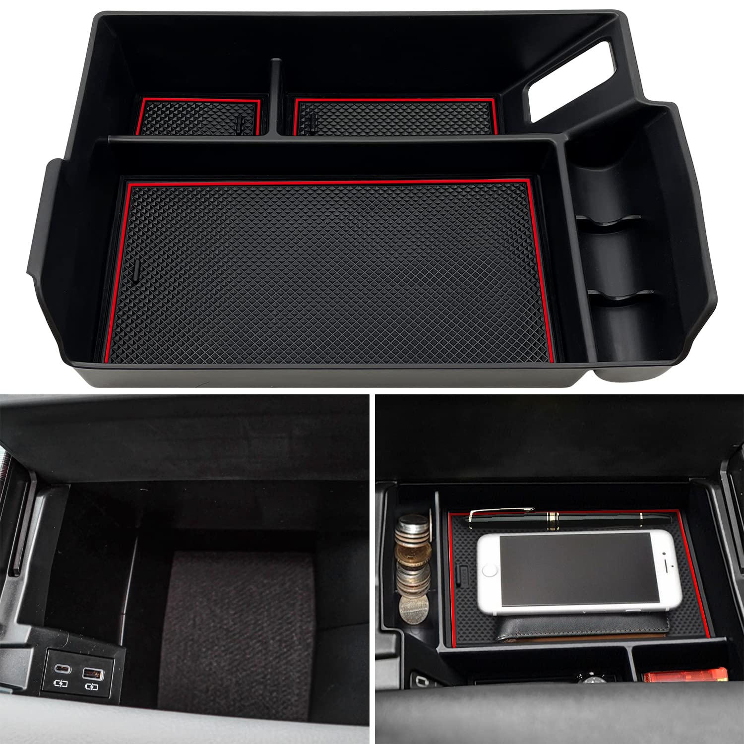 EVTIMECenter Console Organizer Compatible with 2021 2022 2023 2024 2025 Toyota Sienna Accessories