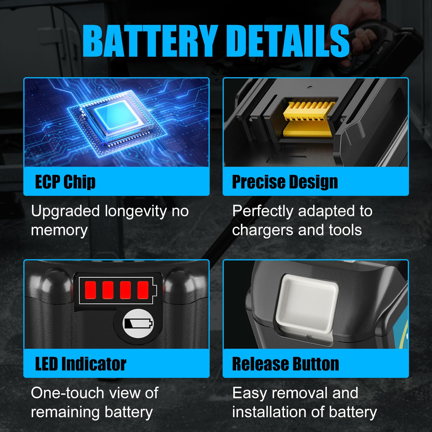 [2 Pièces] BL1850B Remplacement pour Makita Batterie 18V 5.0Ah BL1850 BL1860B BL1860 BL1845 Compatible Charge Rapide DC18RC DC18RD-Compatible Outils sans Fil LXT DHP485 DTD154 DHS68