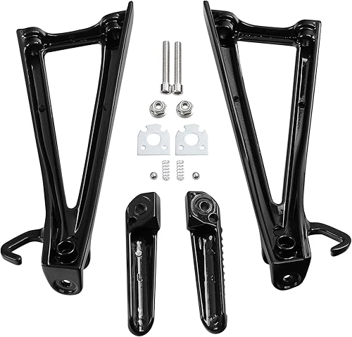 Miniatura 2 de TCT-MOTORPARTS Negro Pasajero Trasero Estriberas Soporte de descanso para Yamaha YZF-R6 YZF R6 06-16