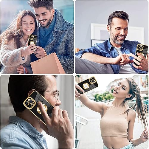 Miniatura 6 de ZIYE Funda diseñada para iPhone 14 Pro Max, bonita funda de lujo chapada con protección para cámara, funda protectora de silicona TPU compatible con