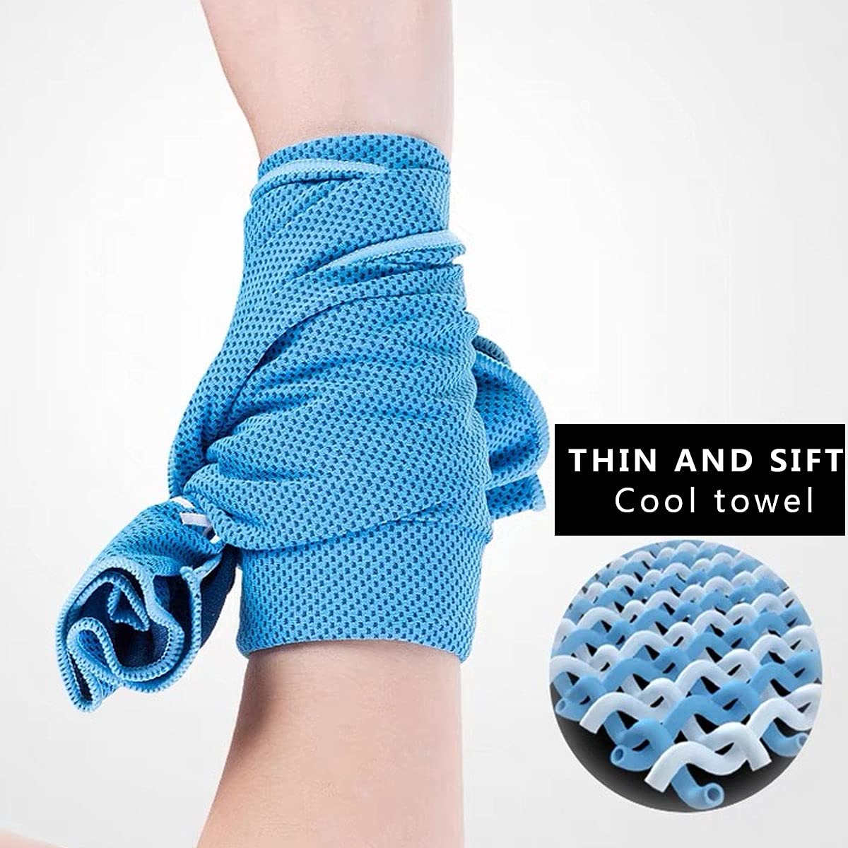 SuTe Lot De 2 Serviettes Rafraîchissantes En Microfibre, 90 X 30