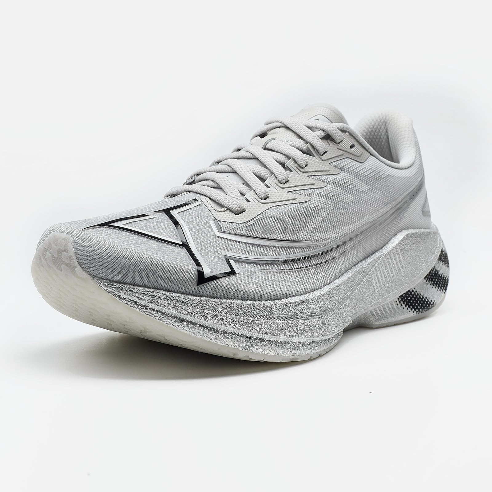 XTEP Scarpe da corsa da uomo, per principianti, maratona, piastra in carbonio a forma di pala, 70% ammortizzazione, scarpe da corsa leggere, traspiranti, antiscivolo, ammortizzate