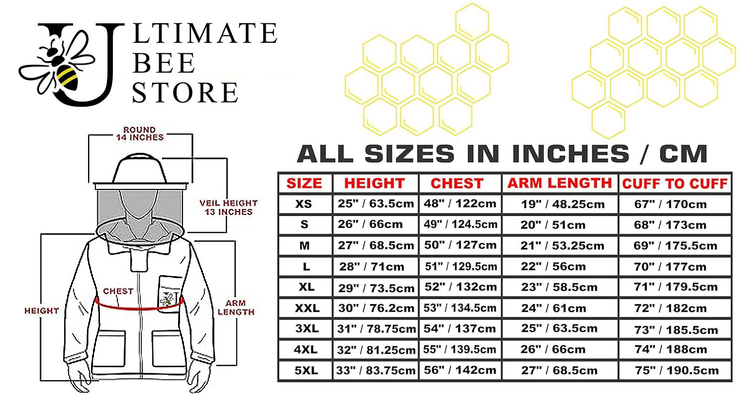 Ultra Ventilated Bee Jacket Beekeepers 3 Layer Beekeeping Jacket Sting Resistant Apiarist Jacket for Men & Women with Pair of Gloves (Khaki Round Veil, 2XL)