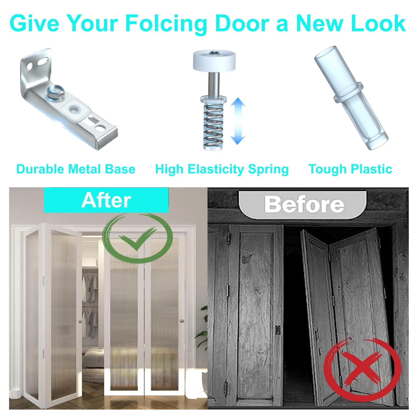 Snapklik.com : Bifold Door Hardware Repair Kit - Ideal Replacement
