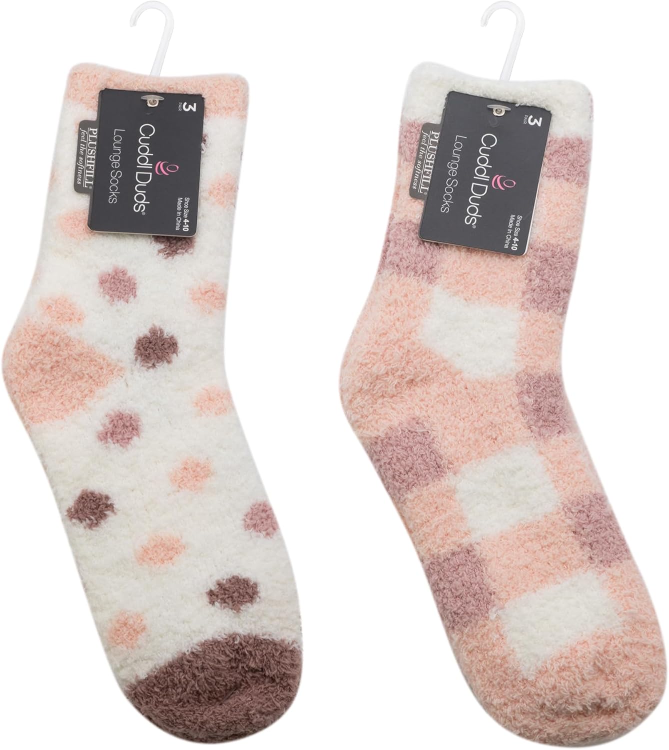 Cuddl Duds Women 6 Pair Pack Warm Cozy Plush Ultra Soft Anklet Lounge Fuzzy Fluffy Comfortable Slipper Socks