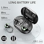 Wireless Earbuds,Bluetooth 5.4 Headphones Sport, Wireless Earphones HiFi Stereo Sound with Noise Canceling Mic, 50H Bluetooth Earbuds with EarHooks, IP7 Waterproof Ear Buds for Sports Running/Workout