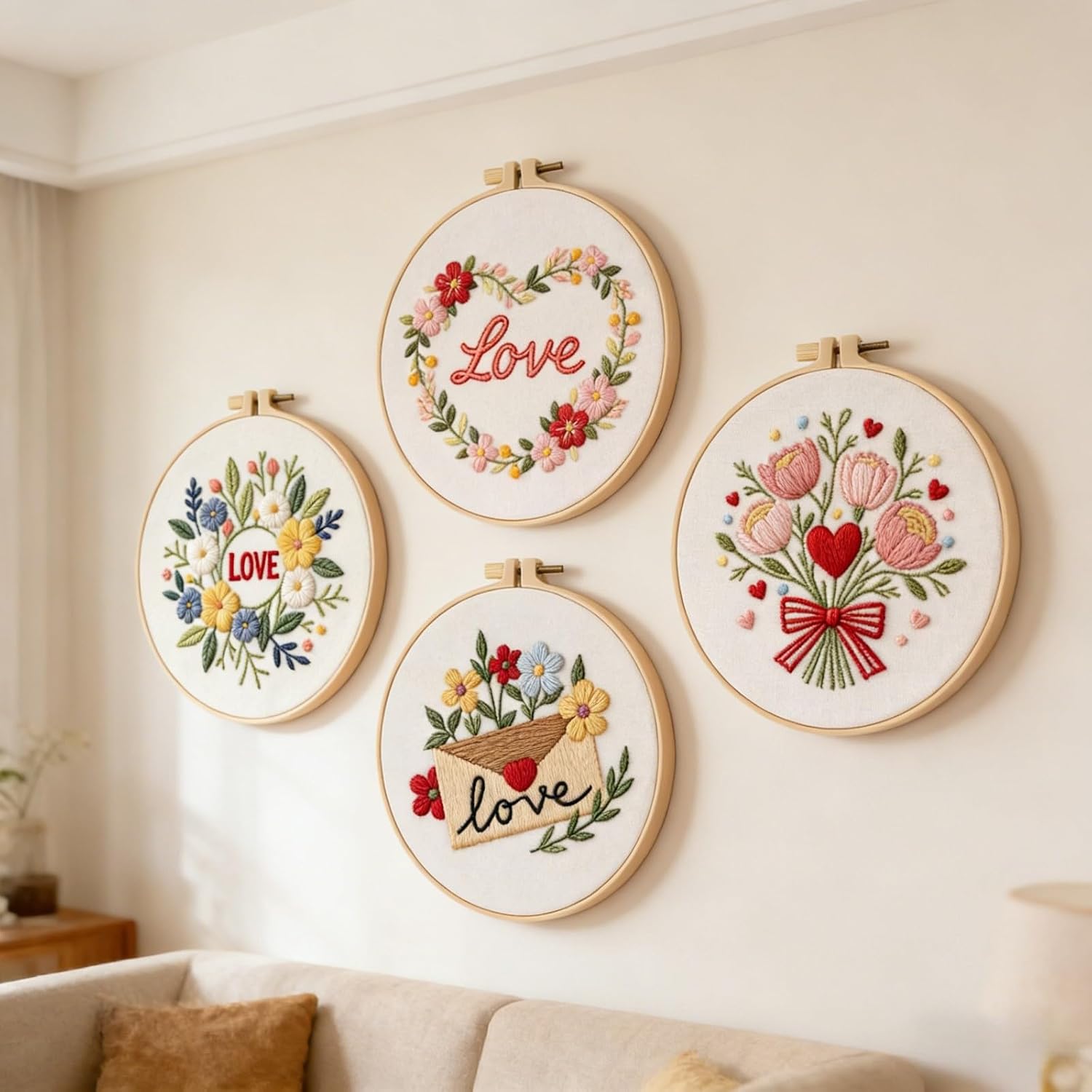 KASSDDF Semi-Finished Flower Embroidery Bag Set for Crafting Projects and Storage Fabric Embroidery