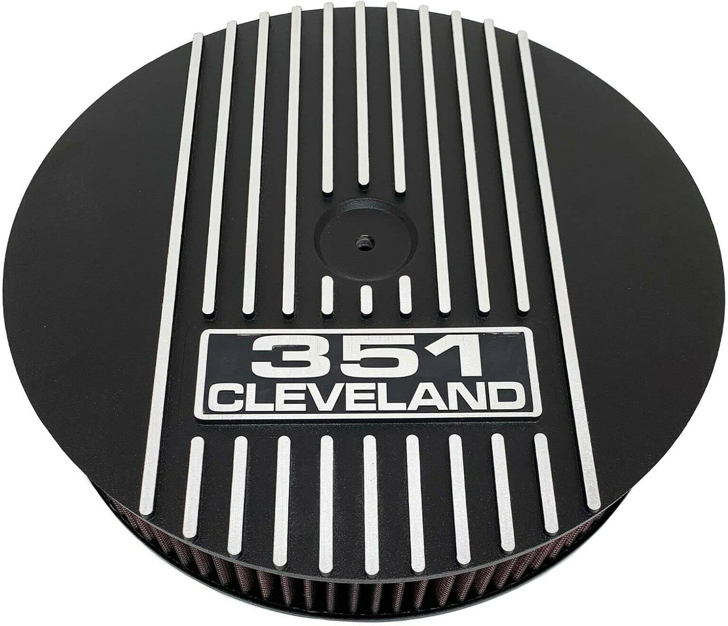 351 Cleveland - 13" Round Air Cleaner Kit - Black - Version 2