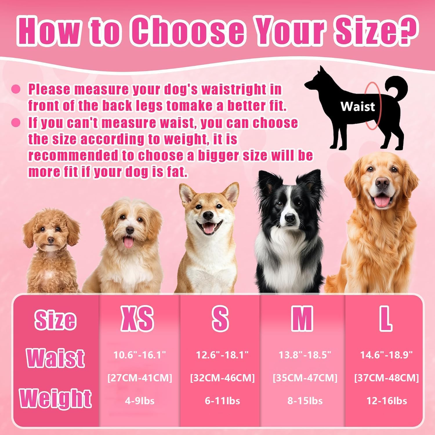 Female Dog Diapers,Disposable Dog Diapers,100 Count,X-Small,Super Absorbent Leak-Proof Diapers for Dogs in Heat,Excitable Urination,or Incontinence