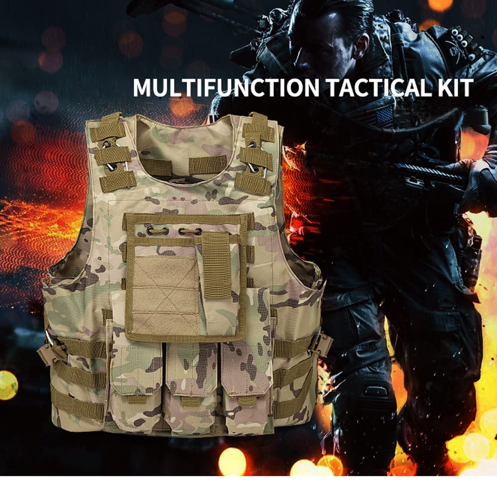 Gilet militare per caccia e softair con fondina