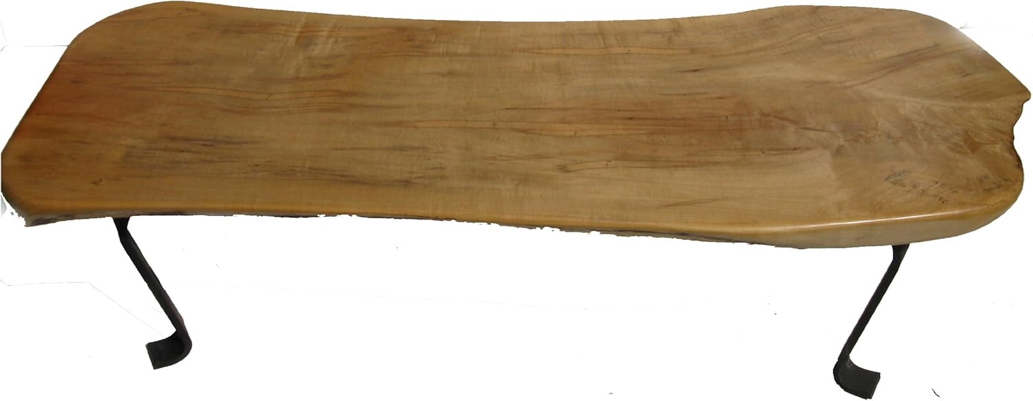 Sustainably Harvested Live Edge / Natural Edge Slab Maple Wood Coffee Table / Bench