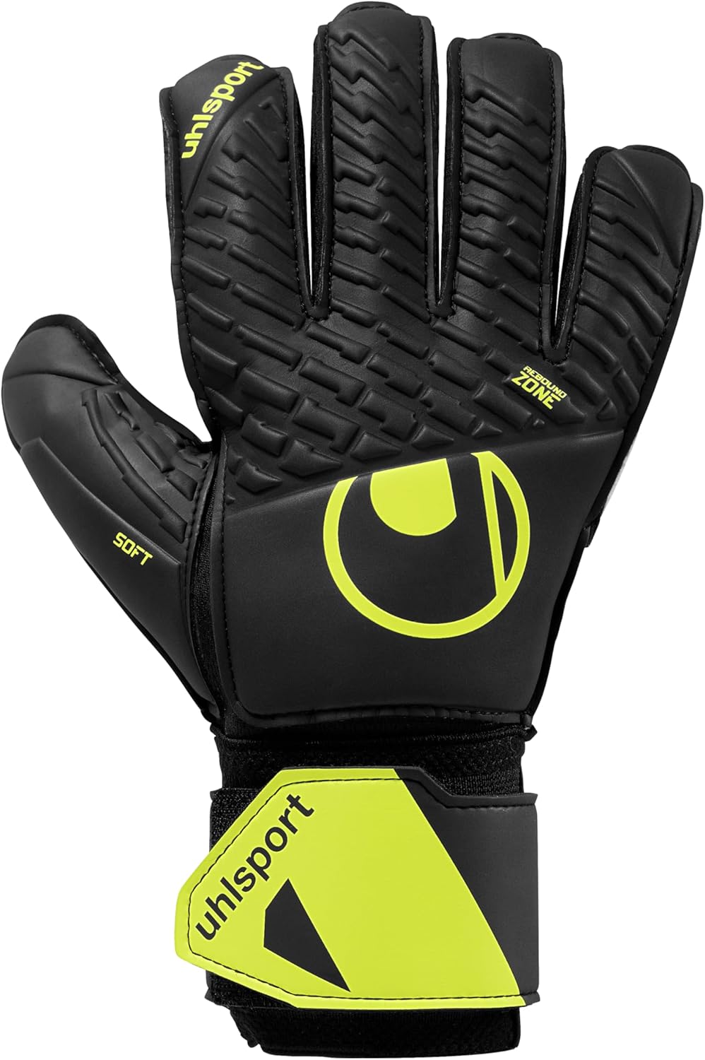 uhlsport Soft Flex Frame Junior Goalkeeper Gloves Size 6 Black/fluoyellow