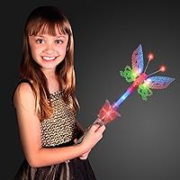 Vista 4 de FlashingBlinkyLights Varitas de hadas con luces de mariposa musical jumbo para niñas