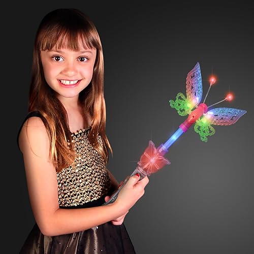 Miniatura 4 de FlashingBlinkyLights Varitas de hadas con luces de mariposa musical jumbo para niñas