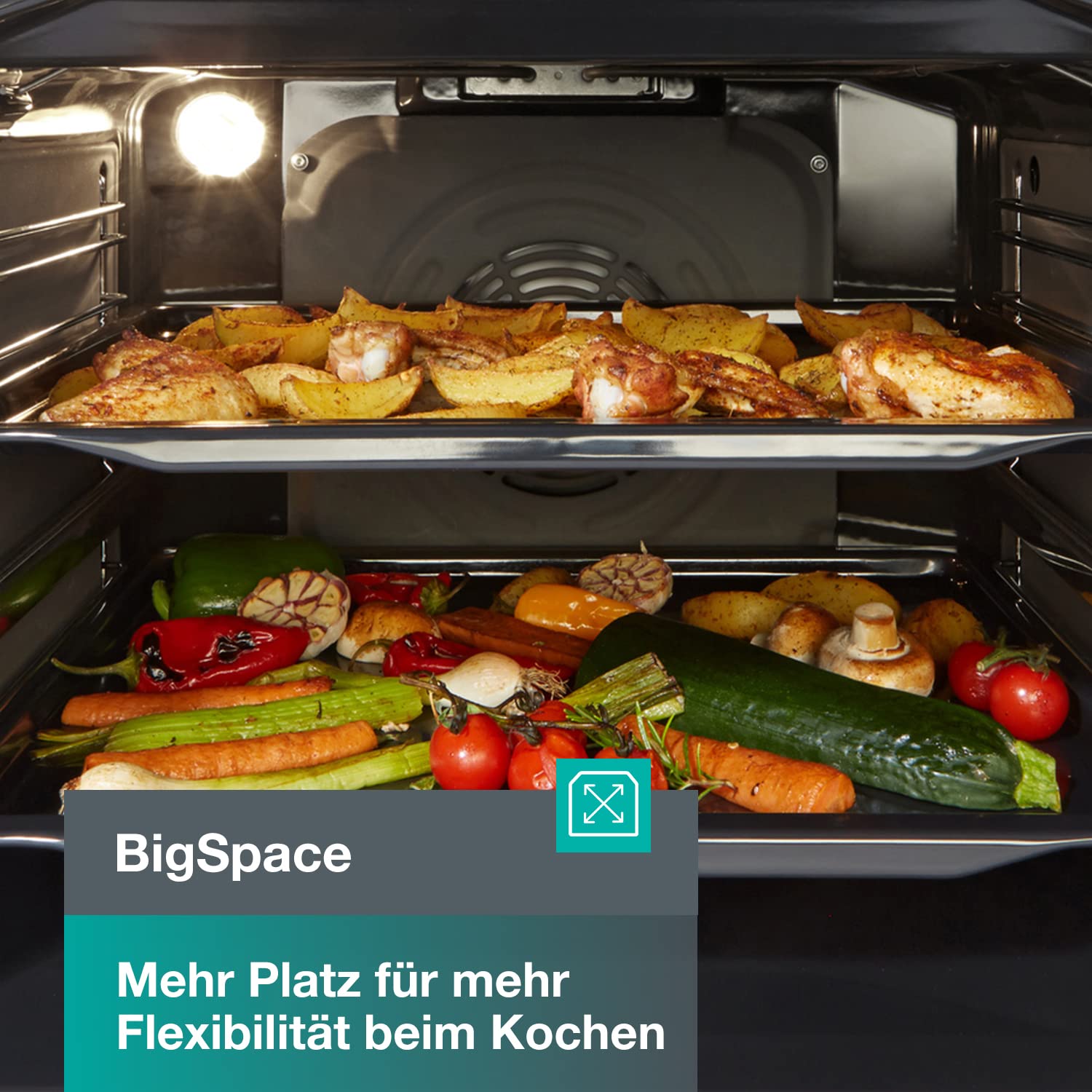 Gorenje GEC6C 40 WD Elektro-Standherd mit Glaskeramik-Kochfeld, 60cm, 71 Liter, Schnellaufheizung, PerfectGrill, Pizzamodus, AquaClean, weiß