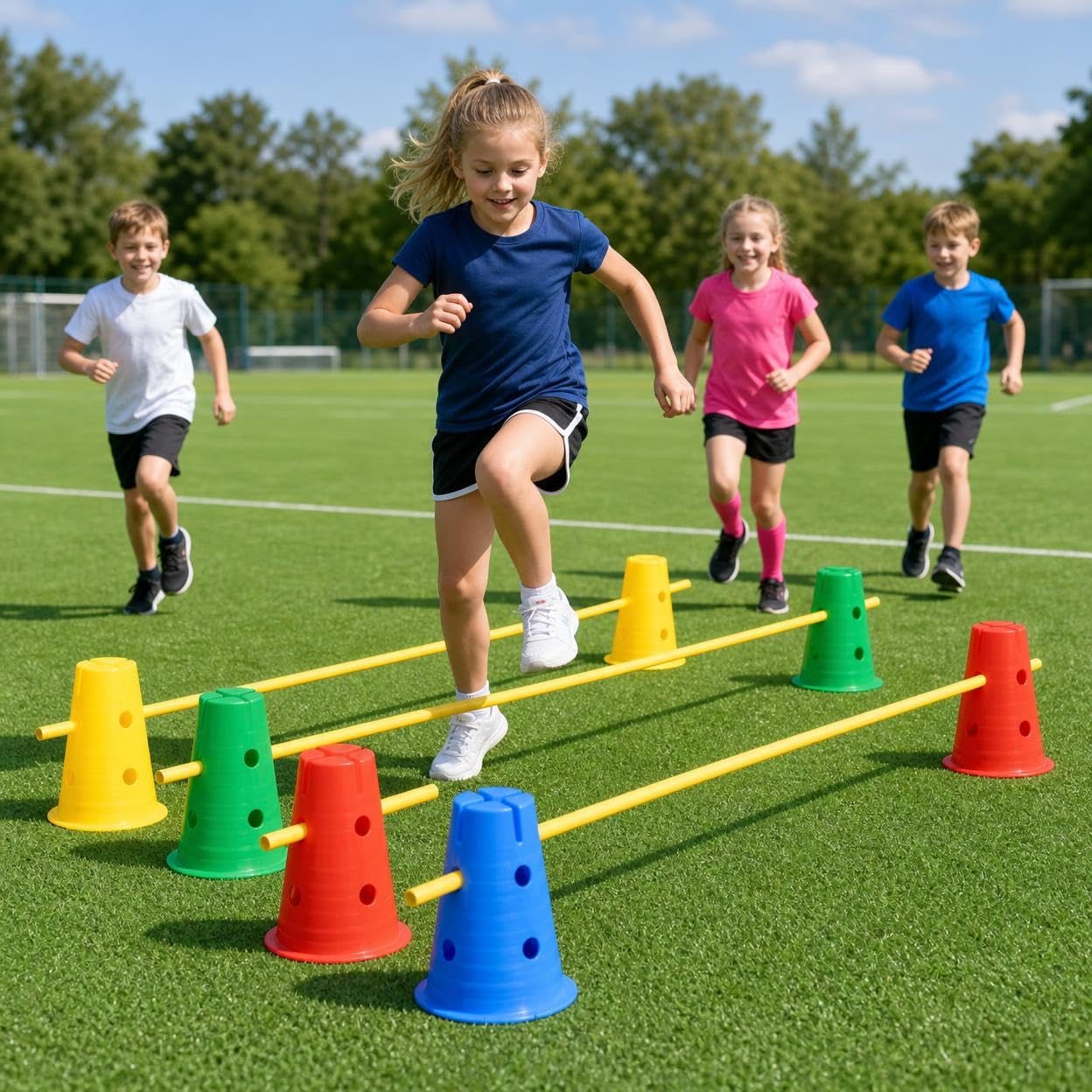 Entrenamiento Infantil Saltables con Paso Juego Interactivo para sarrollo Coordinación y Física Estructura Robusta, Style to 2