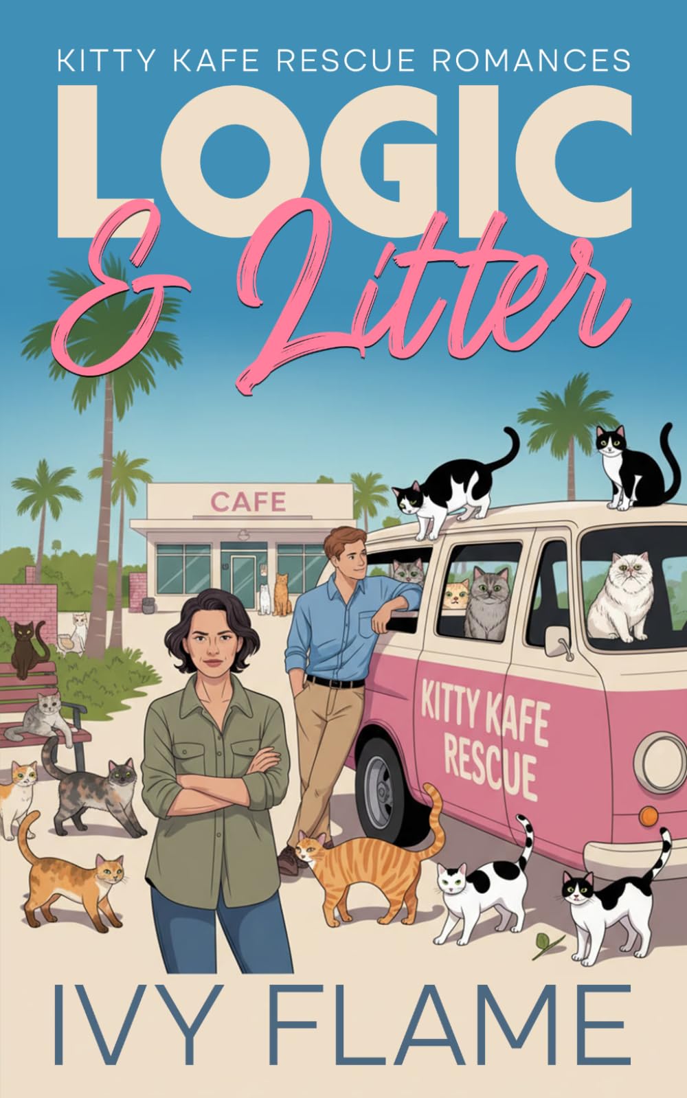 Logic & Litter: A Grumpy/Sunshine Age-Gap Romance (Kitty Kafe Rescue Romances)