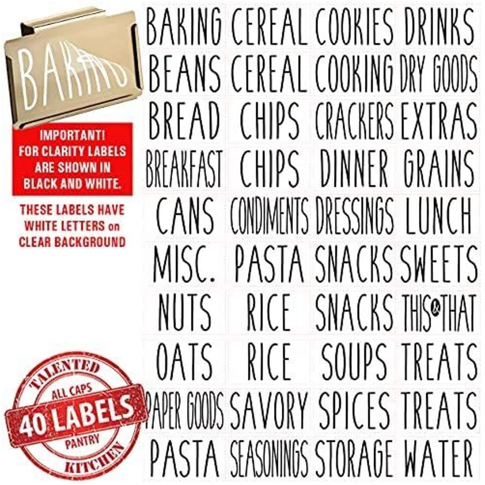 Talented Kitchen 8 Gold Label Holders, Basket Labels Clip On with 40